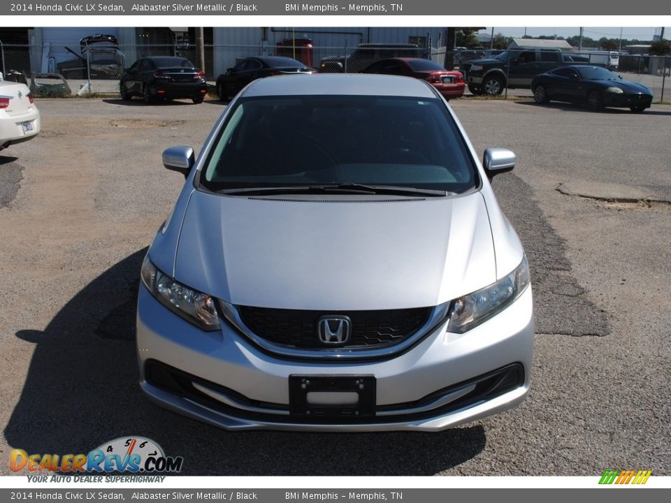 2014 Honda Civic LX Sedan Alabaster Silver Metallic / Black Photo #7