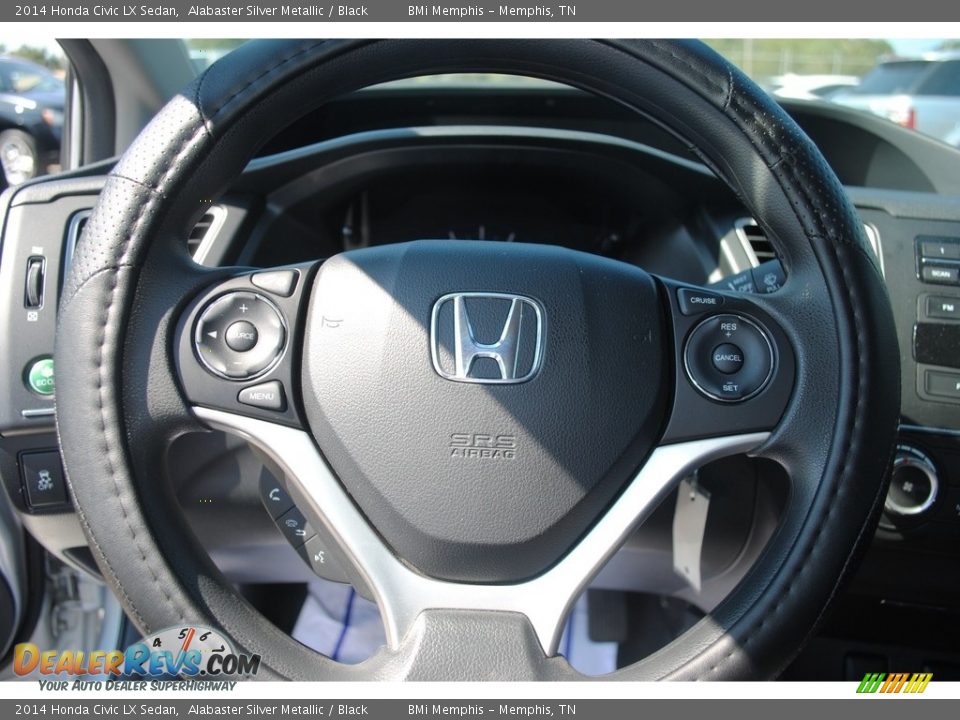 2014 Honda Civic LX Sedan Alabaster Silver Metallic / Black Photo #11