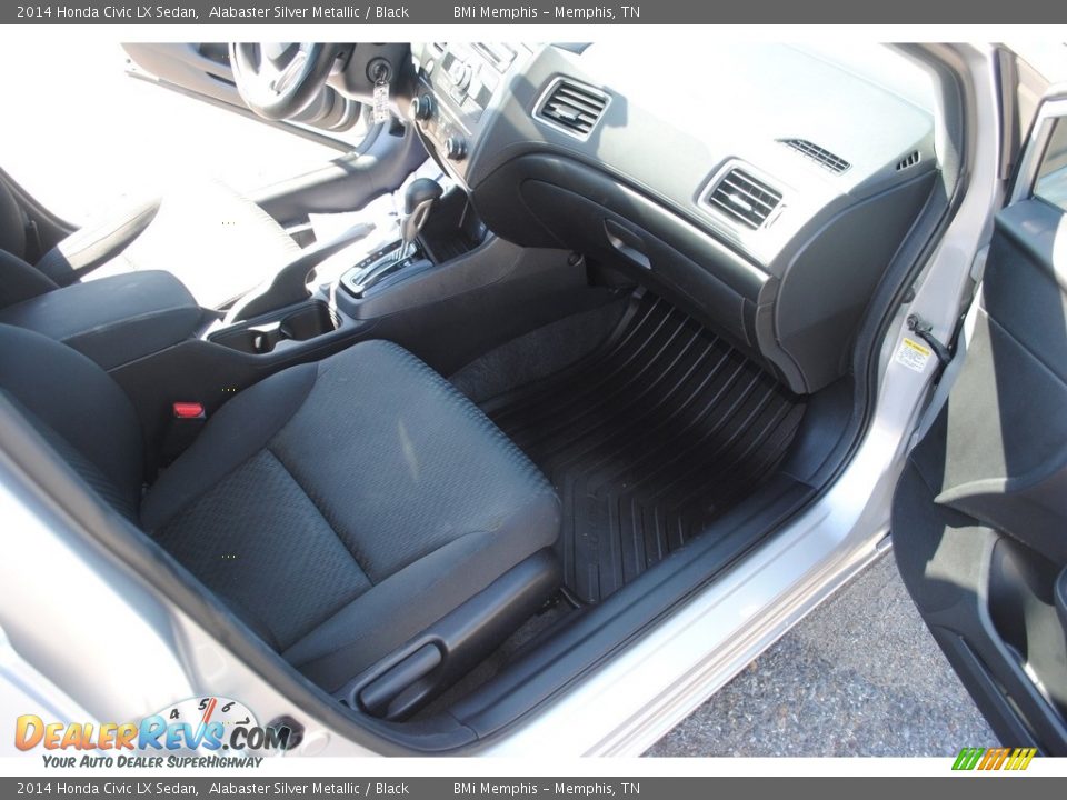 2014 Honda Civic LX Sedan Alabaster Silver Metallic / Black Photo #25