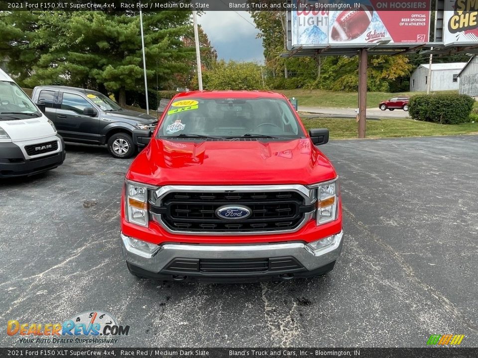 2021 Ford F150 XLT SuperCrew 4x4 Race Red / Medium Dark Slate Photo #8