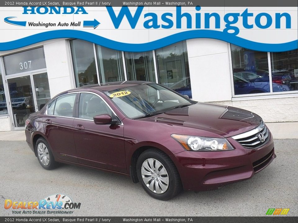 2012 Honda Accord LX Sedan Basque Red Pearl II / Ivory Photo #1