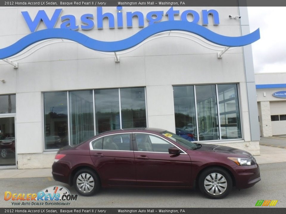 2012 Honda Accord LX Sedan Basque Red Pearl II / Ivory Photo #2