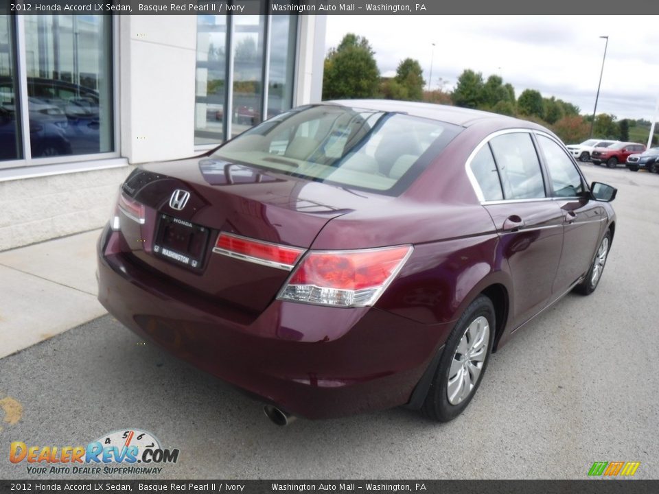 2012 Honda Accord LX Sedan Basque Red Pearl II / Ivory Photo #15