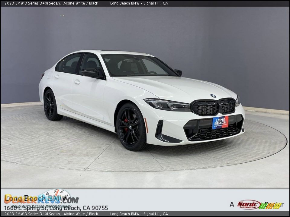 2023 BMW 3 Series 340i Sedan Alpine White / Black Photo #1