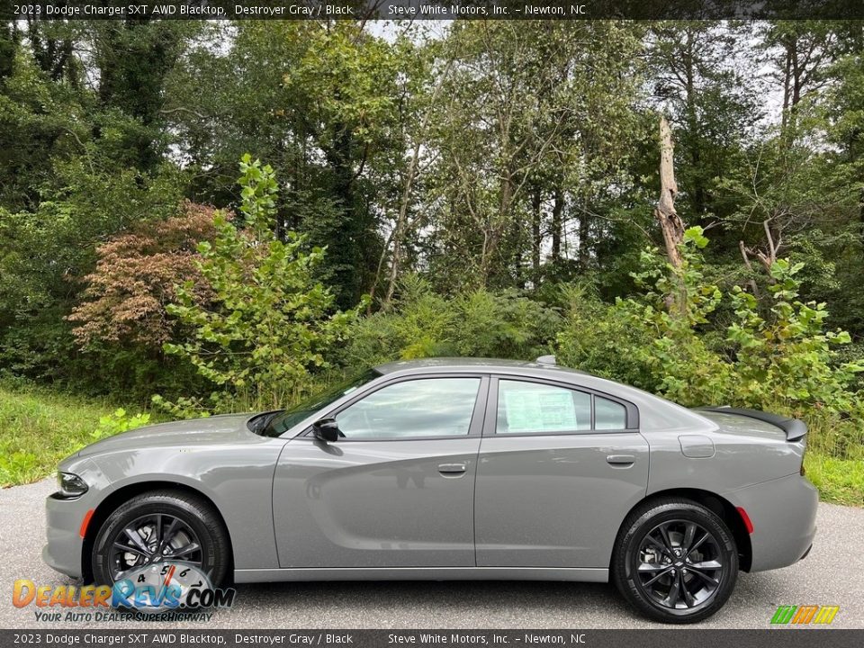 Destroyer Gray 2023 Dodge Charger SXT AWD Blacktop Photo #1