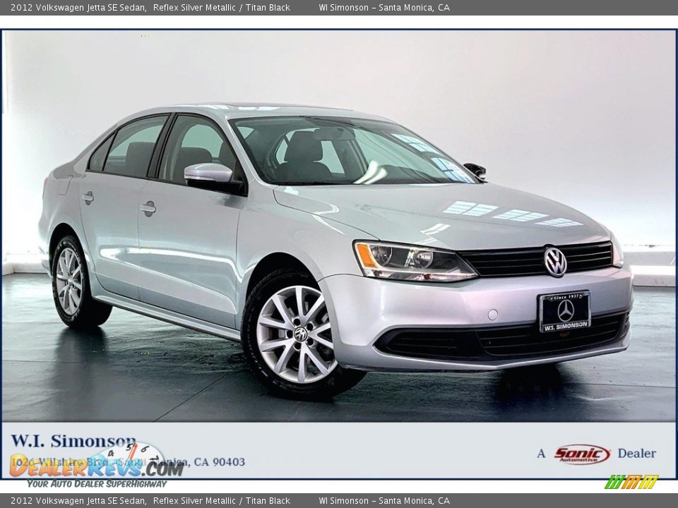 2012 Volkswagen Jetta SE Sedan Reflex Silver Metallic / Titan Black Photo #1