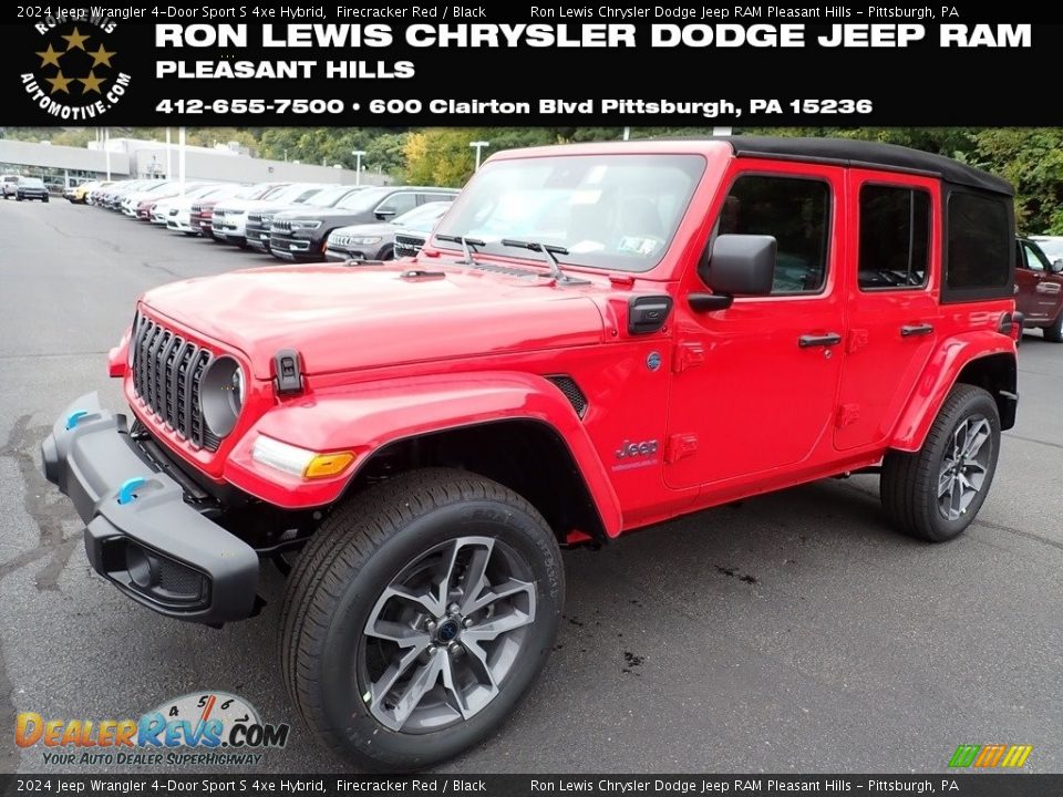 2024 Jeep Wrangler 4-Door Sport S 4xe Hybrid Firecracker Red / Black Photo #1