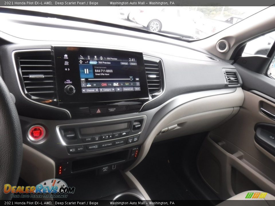 2021 Honda Pilot EX-L AWD Deep Scarlet Pearl / Beige Photo #2