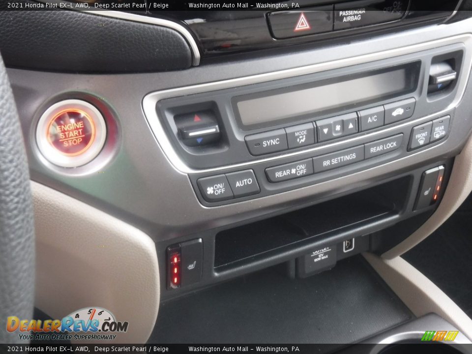 2021 Honda Pilot EX-L AWD Deep Scarlet Pearl / Beige Photo #3