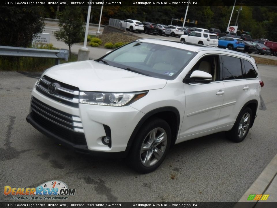 2019 Toyota Highlander Limited AWD Blizzard Pearl White / Almond Photo #6