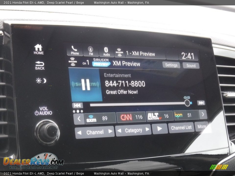 2021 Honda Pilot EX-L AWD Deep Scarlet Pearl / Beige Photo #4