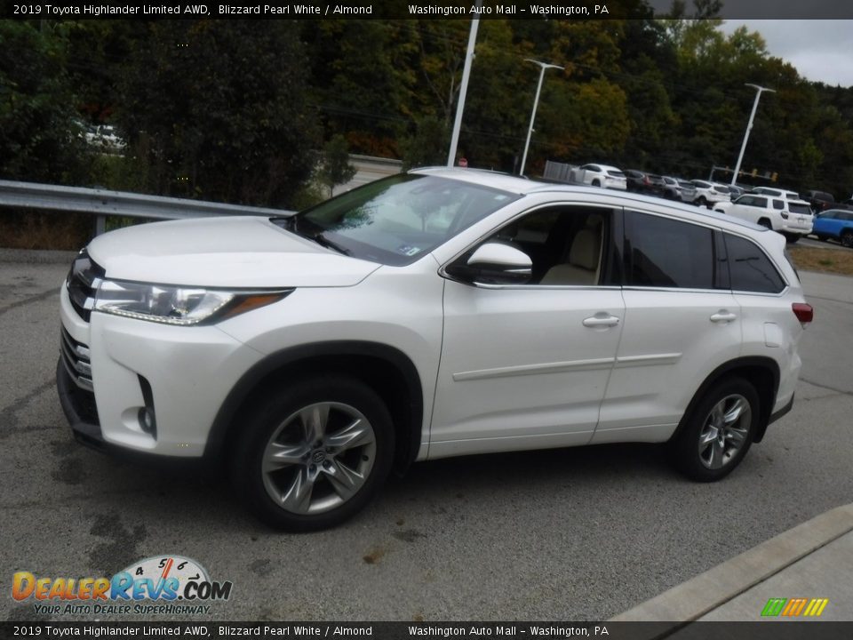 2019 Toyota Highlander Limited AWD Blizzard Pearl White / Almond Photo #7