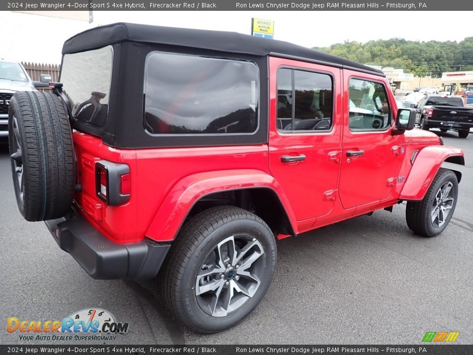 2024 Jeep Wrangler 4-Door Sport S 4xe Hybrid Firecracker Red / Black Photo #6