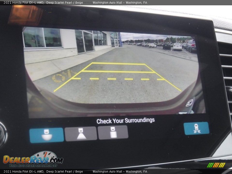 2021 Honda Pilot EX-L AWD Deep Scarlet Pearl / Beige Photo #5