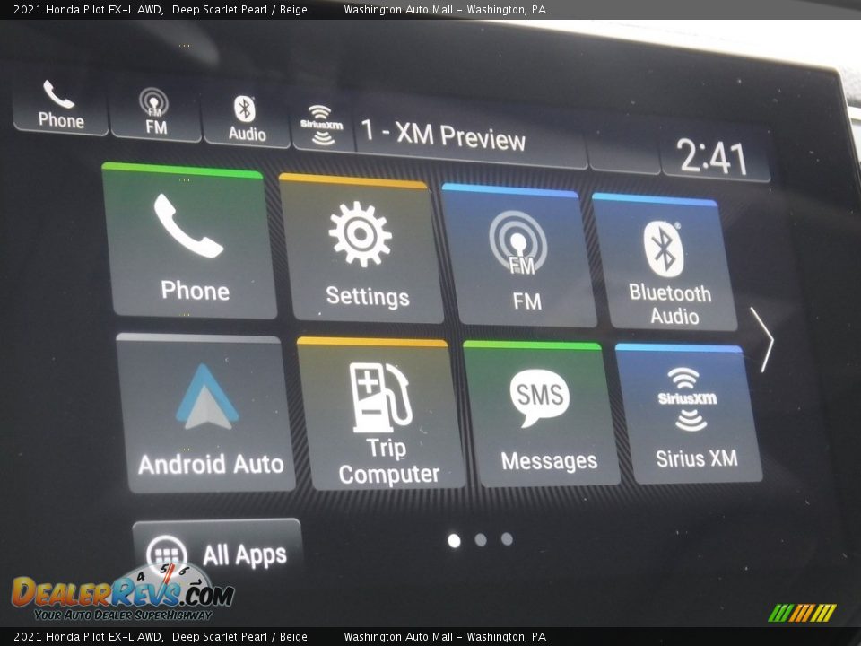 2021 Honda Pilot EX-L AWD Deep Scarlet Pearl / Beige Photo #6