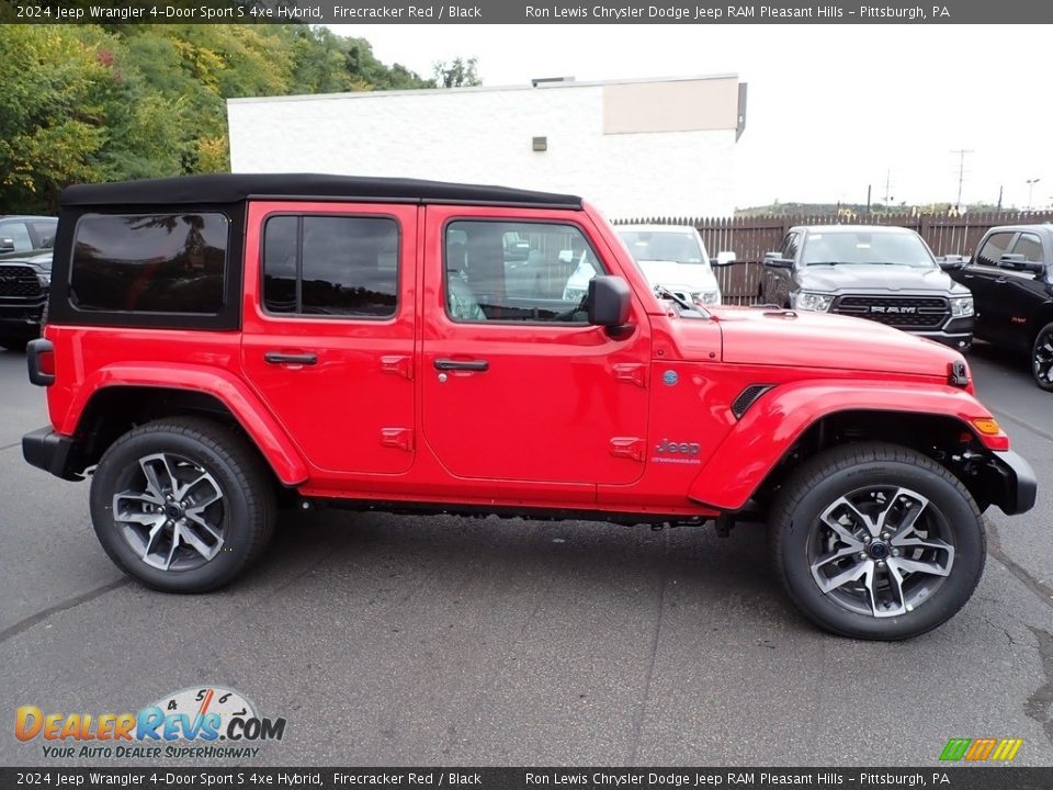 Firecracker Red 2024 Jeep Wrangler 4-Door Sport S 4xe Hybrid Photo #7