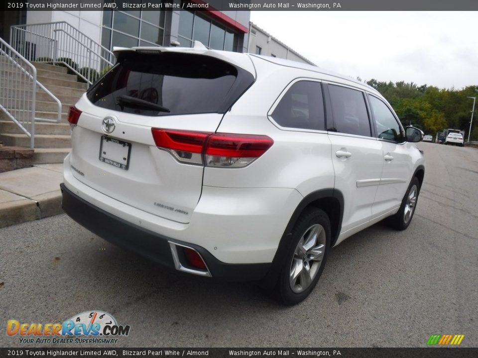 2019 Toyota Highlander Limited AWD Blizzard Pearl White / Almond Photo #10