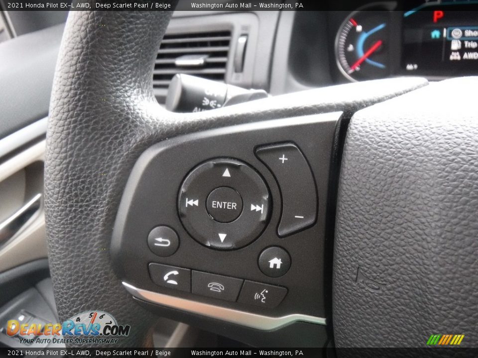 2021 Honda Pilot EX-L AWD Steering Wheel Photo #9