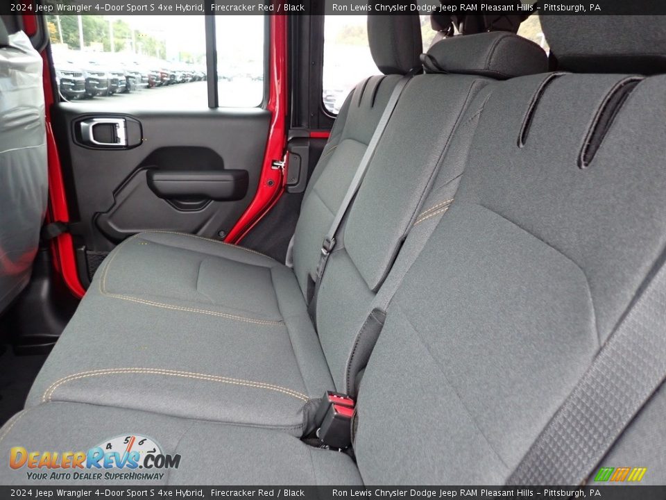 Rear Seat of 2024 Jeep Wrangler 4-Door Sport S 4xe Hybrid Photo #12
