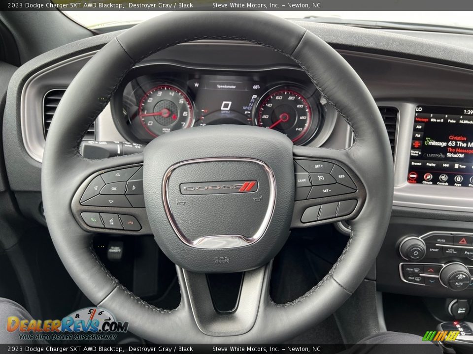 2023 Dodge Charger SXT AWD Blacktop Steering Wheel Photo #20