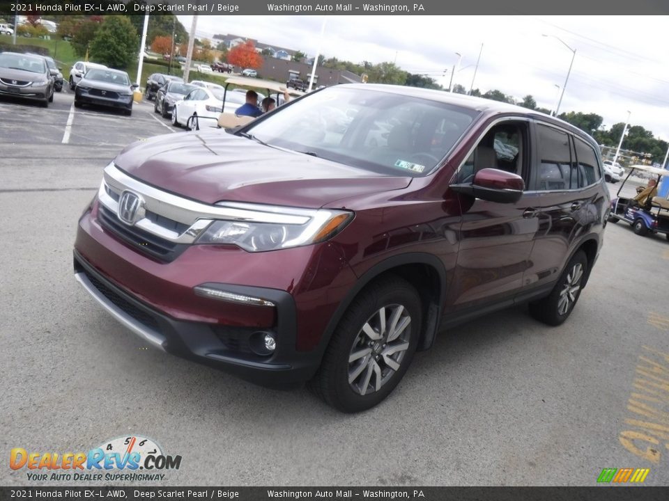 Deep Scarlet Pearl 2021 Honda Pilot EX-L AWD Photo #13