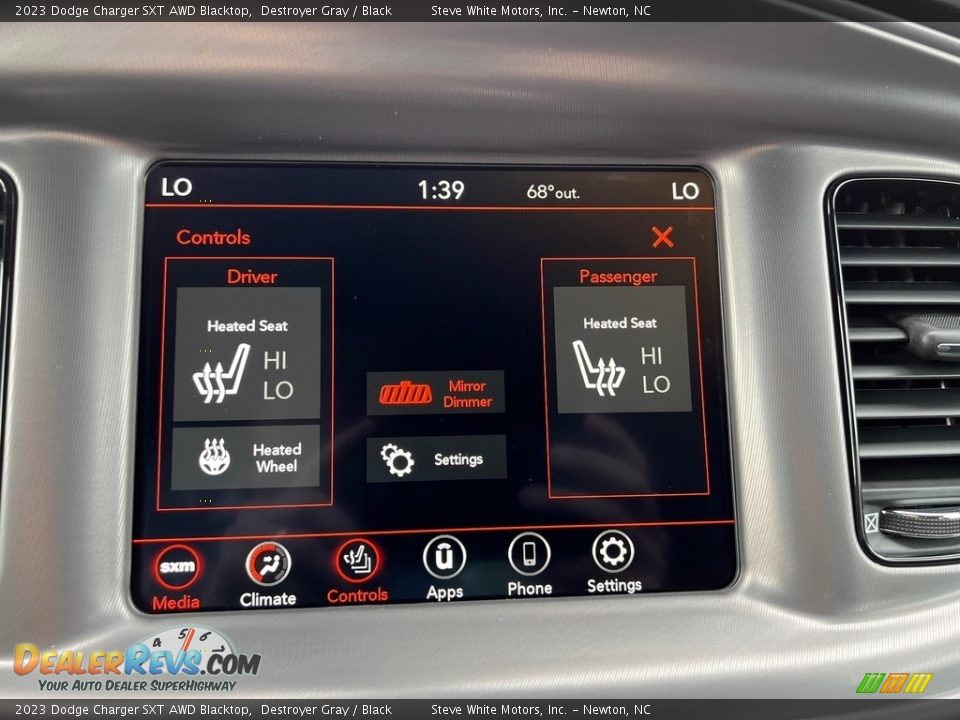 Controls of 2023 Dodge Charger SXT AWD Blacktop Photo #23