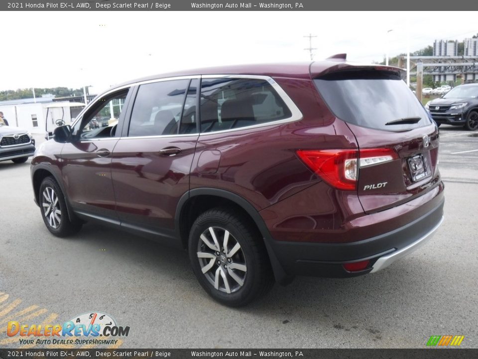 2021 Honda Pilot EX-L AWD Deep Scarlet Pearl / Beige Photo #15