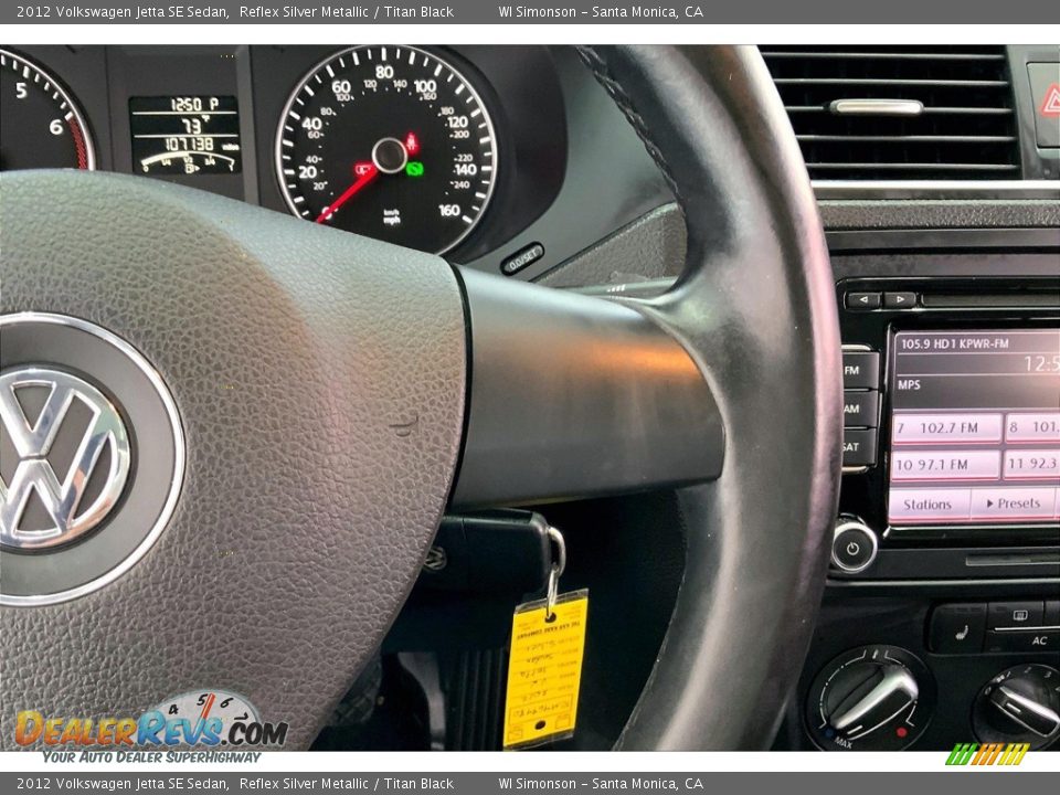 2012 Volkswagen Jetta SE Sedan Steering Wheel Photo #22