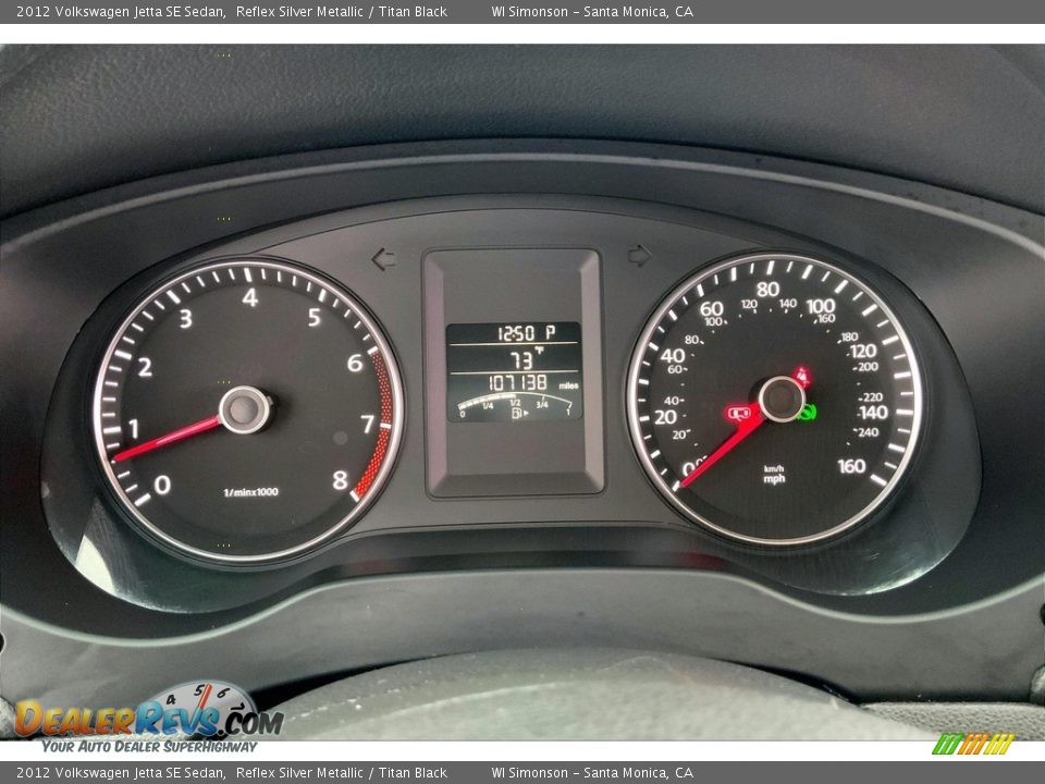 2012 Volkswagen Jetta SE Sedan Gauges Photo #23