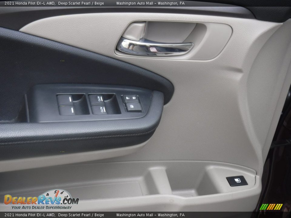 2021 Honda Pilot EX-L AWD Deep Scarlet Pearl / Beige Photo #20