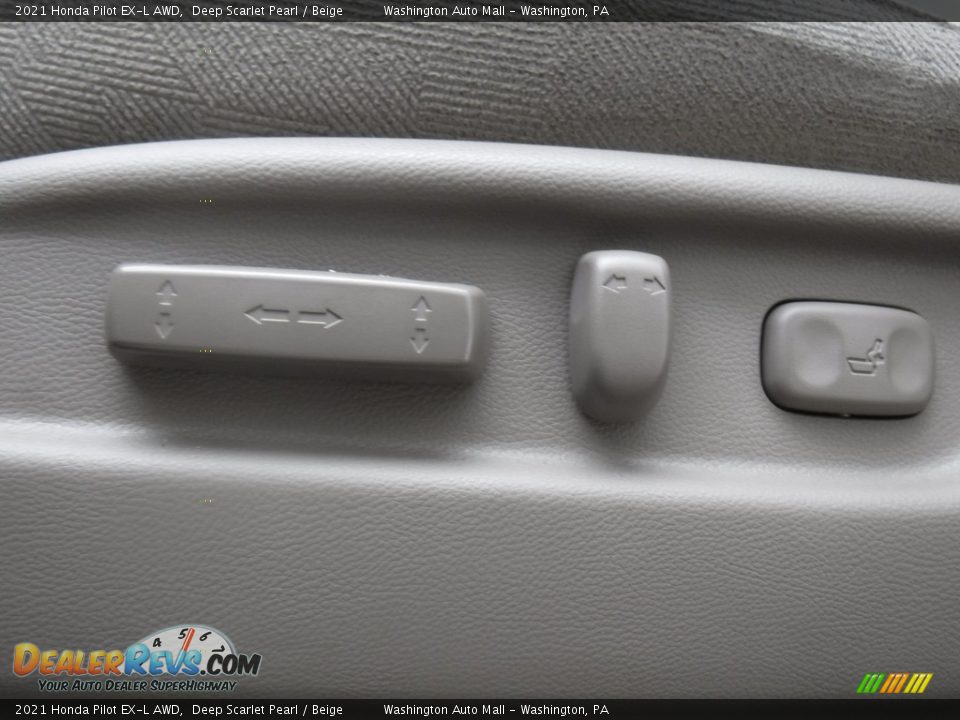 2021 Honda Pilot EX-L AWD Deep Scarlet Pearl / Beige Photo #22