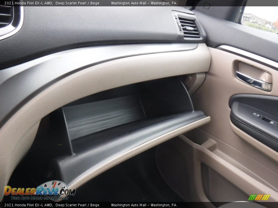 2021 Honda Pilot EX-L AWD Deep Scarlet Pearl / Beige Photo #26