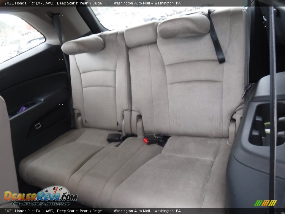 2021 Honda Pilot EX-L AWD Deep Scarlet Pearl / Beige Photo #28