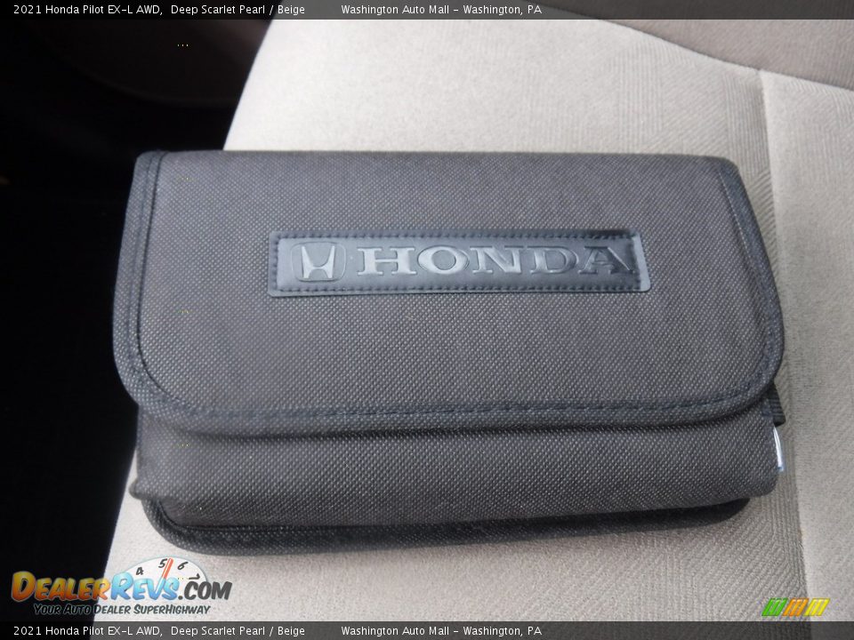 2021 Honda Pilot EX-L AWD Deep Scarlet Pearl / Beige Photo #31
