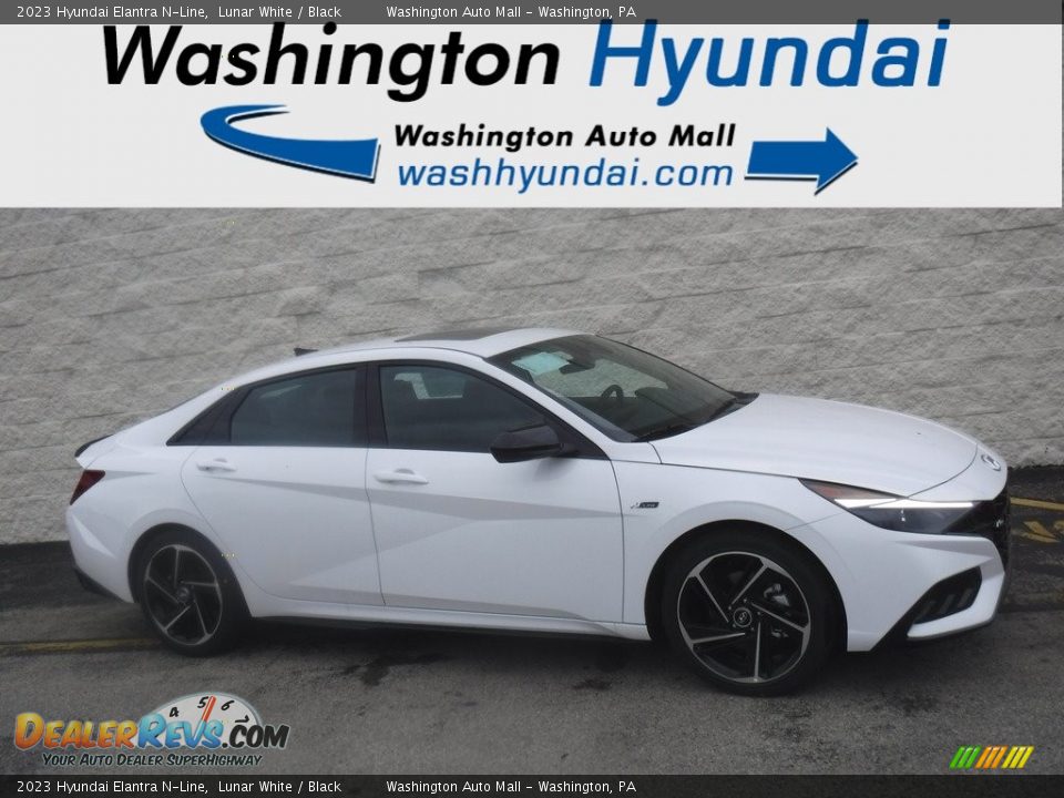 2023 Hyundai Elantra N-Line Lunar White / Black Photo #2