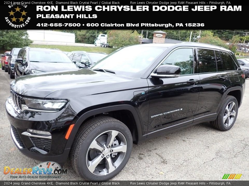 2024 Jeep Grand Cherokee 4XE Diamond Black Crystal Pearl / Global Black Photo #1