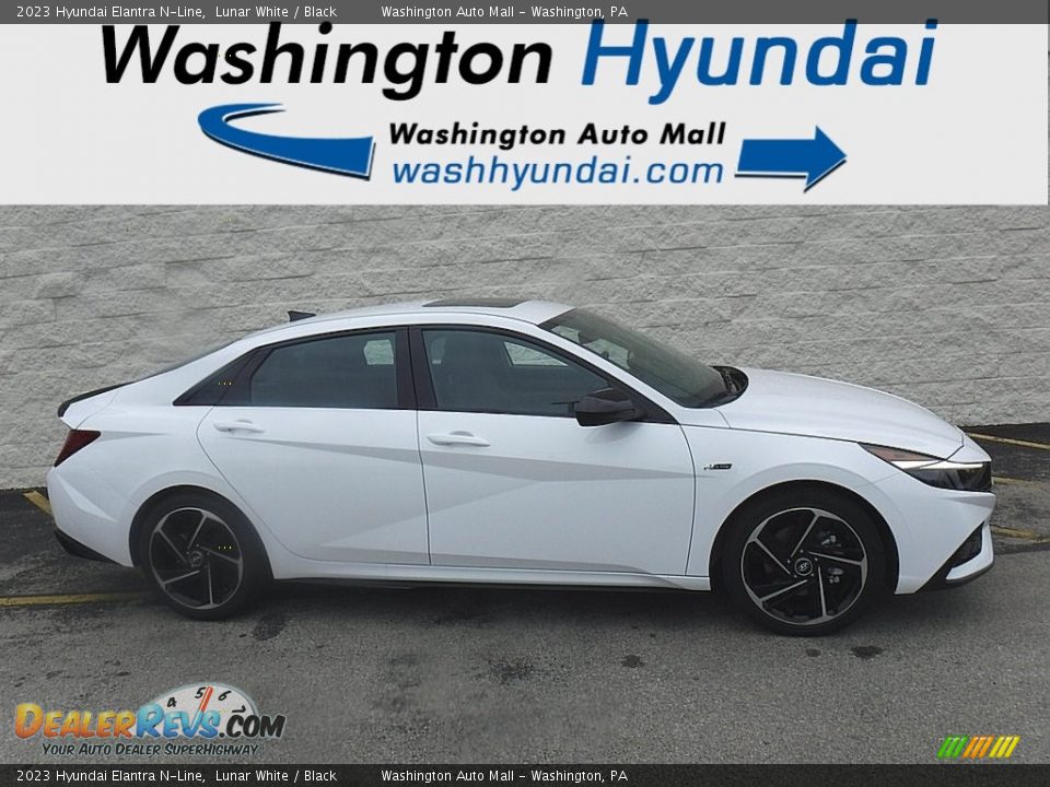 2023 Hyundai Elantra N-Line Lunar White / Black Photo #2