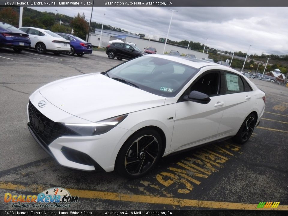 2023 Hyundai Elantra N-Line Lunar White / Black Photo #7