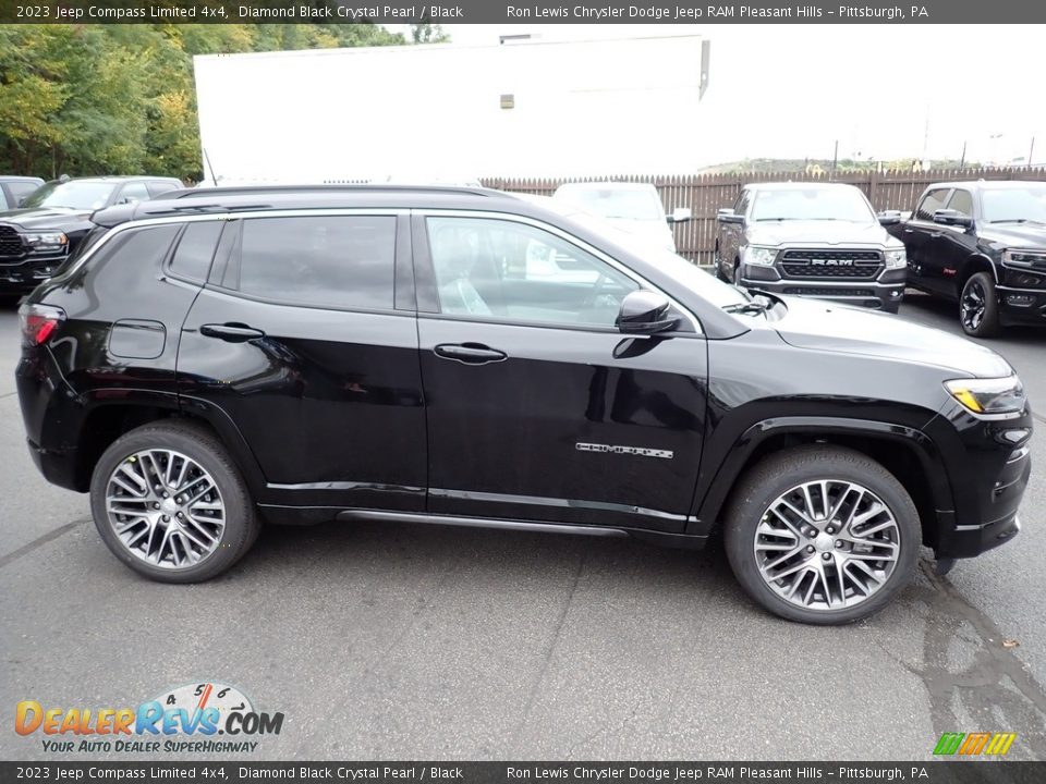 Diamond Black Crystal Pearl 2023 Jeep Compass Limited 4x4 Photo #7