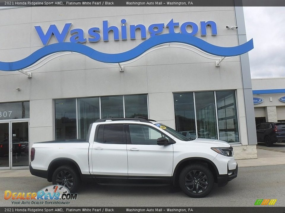 2021 Honda Ridgeline Sport AWD Platinum White Pearl / Black Photo #1