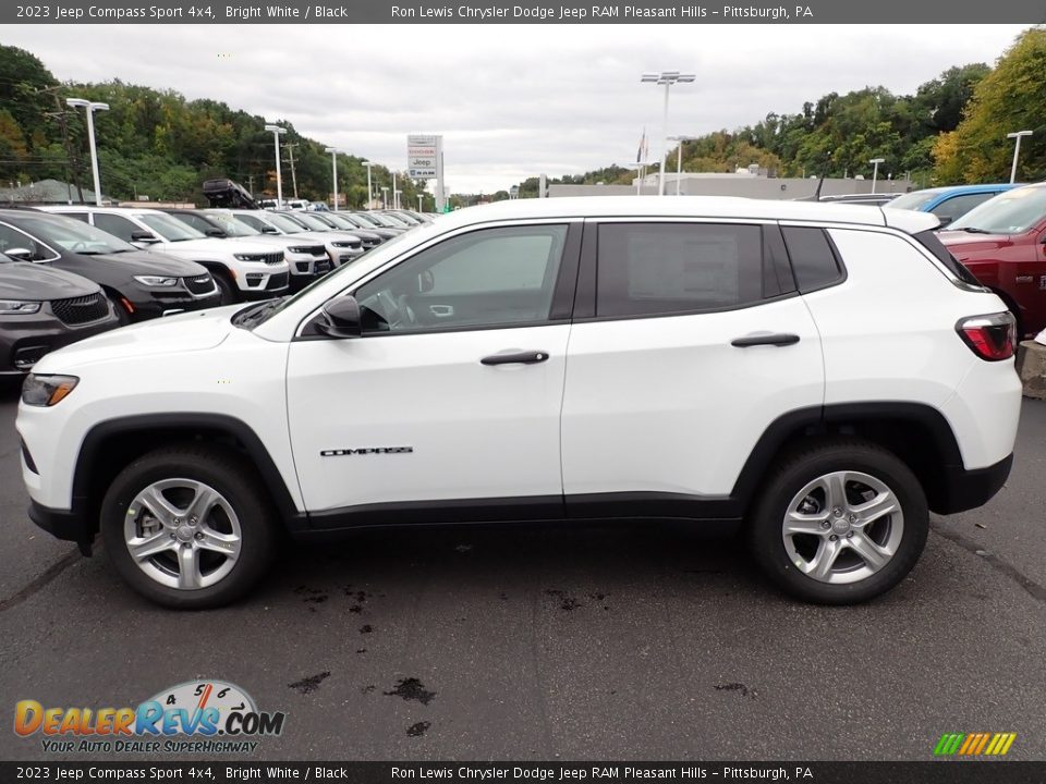 2023 Jeep Compass Sport 4x4 Bright White / Black Photo #2