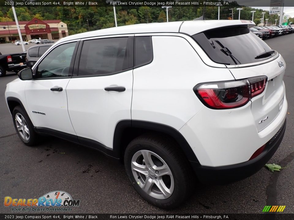 2023 Jeep Compass Sport 4x4 Bright White / Black Photo #3