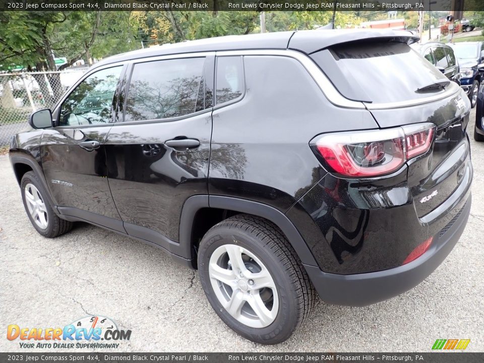 2023 Jeep Compass Sport 4x4 Diamond Black Crystal Pearl / Black Photo #3