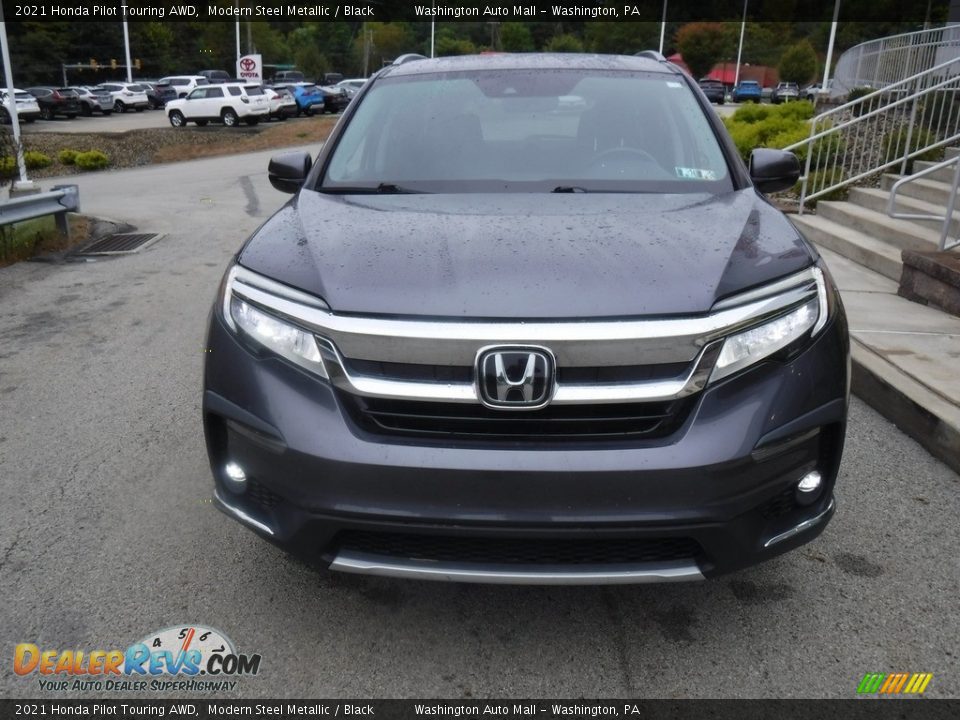 2021 Honda Pilot Touring AWD Modern Steel Metallic / Black Photo #3