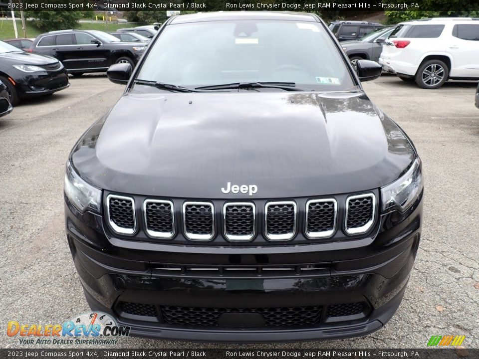 2023 Jeep Compass Sport 4x4 Diamond Black Crystal Pearl / Black Photo #9