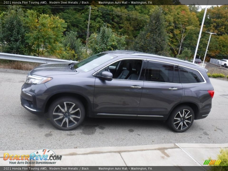 2021 Honda Pilot Touring AWD Modern Steel Metallic / Black Photo #5