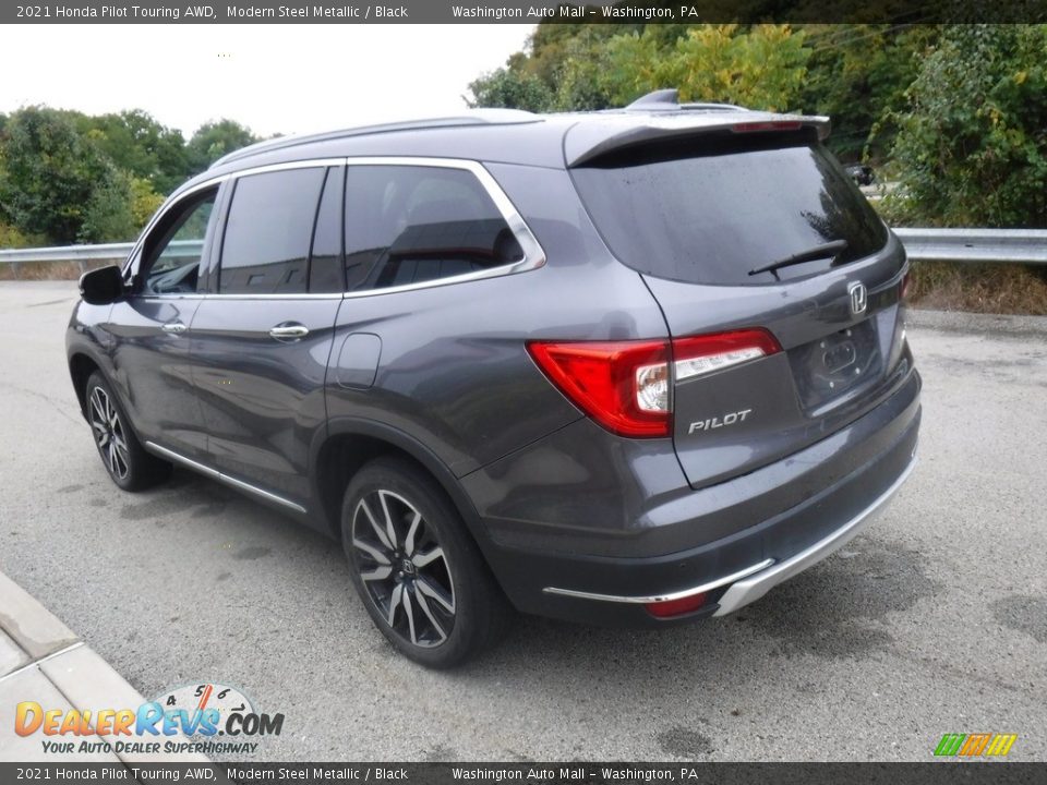 2021 Honda Pilot Touring AWD Modern Steel Metallic / Black Photo #6