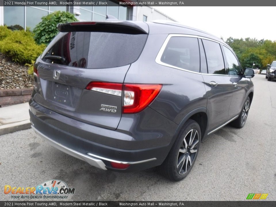 2021 Honda Pilot Touring AWD Modern Steel Metallic / Black Photo #8