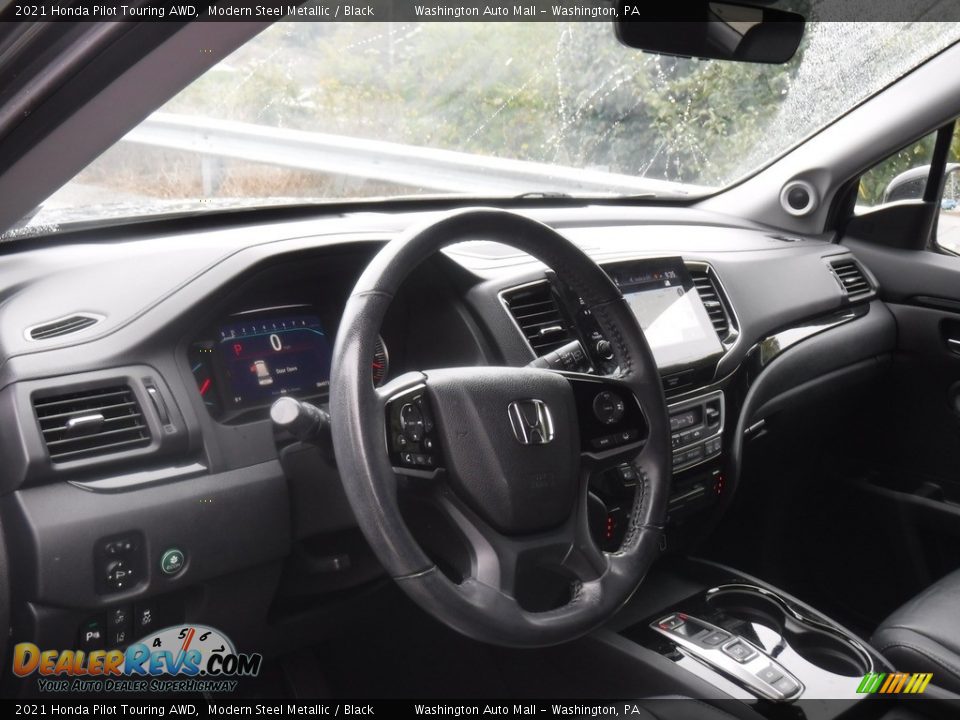 2021 Honda Pilot Touring AWD Modern Steel Metallic / Black Photo #12