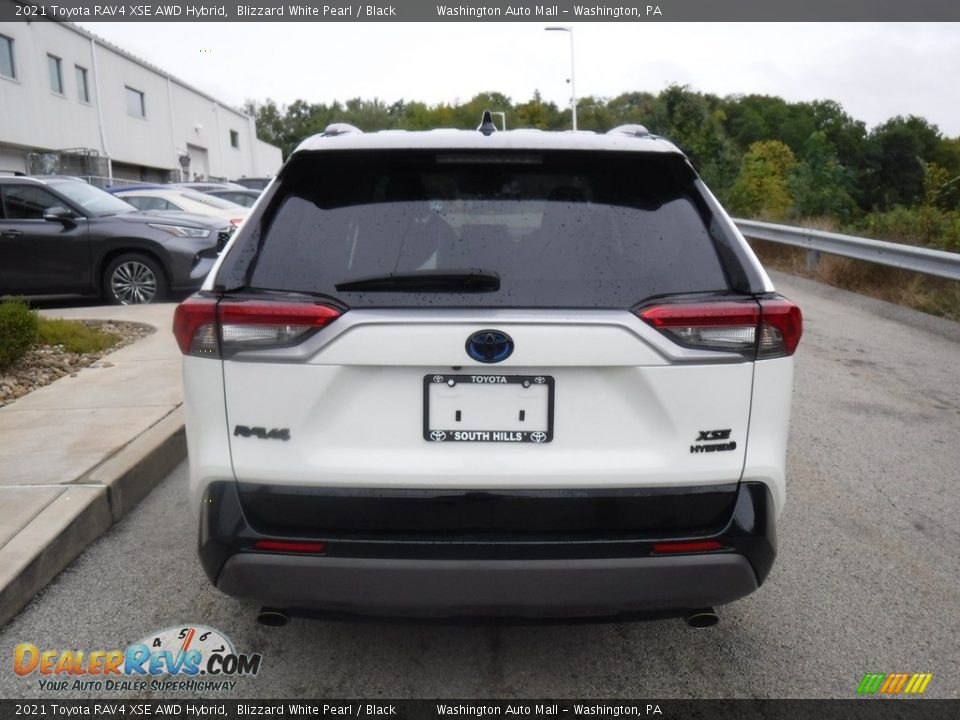 2021 Toyota RAV4 XSE AWD Hybrid Blizzard White Pearl / Black Photo #10